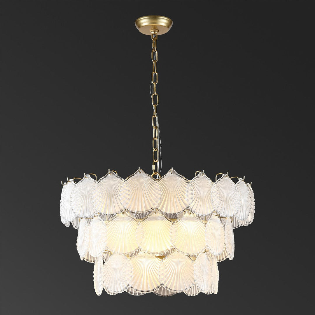 GUTIERREZ 3 TIER GLASS CHANDELIER - Sway Living