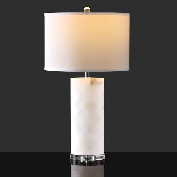 MASSEY ROUND ALABASTER TABLE LAMP - Sway Living