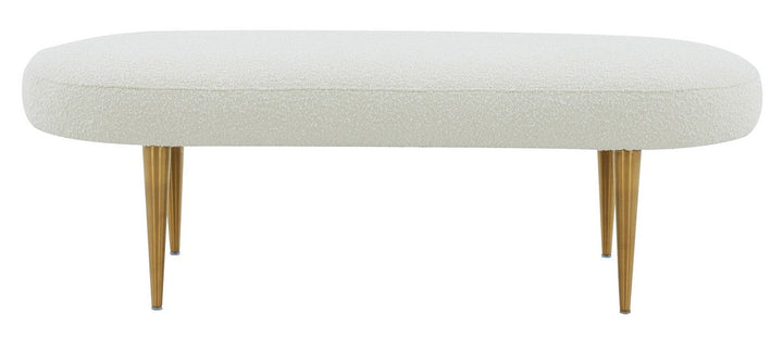 CORINNE VELVET OVAL BENCH - Sway Living