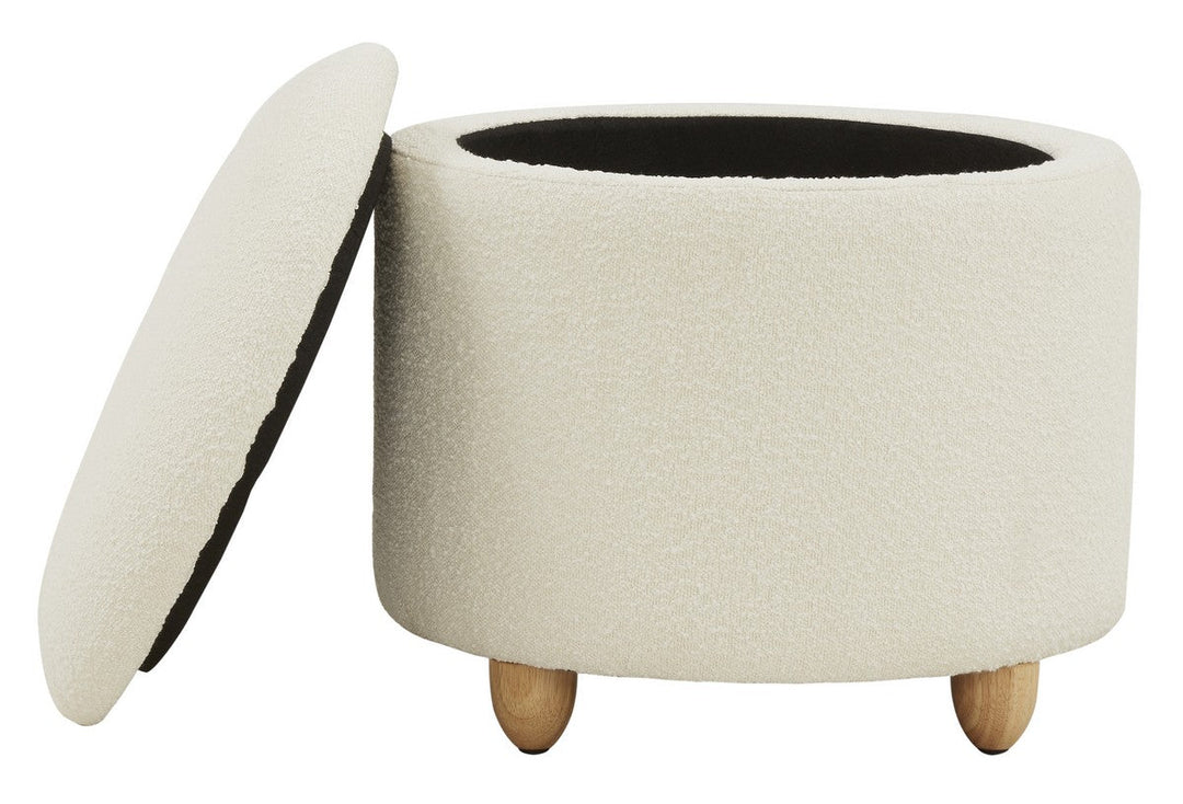 MARIABELLA BOUCLE STORAGE OTTOMAN - Sway Living