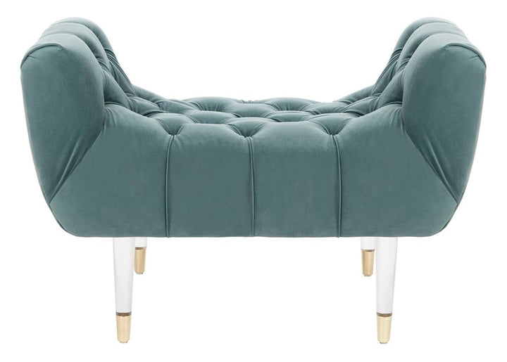 EUGENIE TUFTED VELVET BENCH - Sway Living