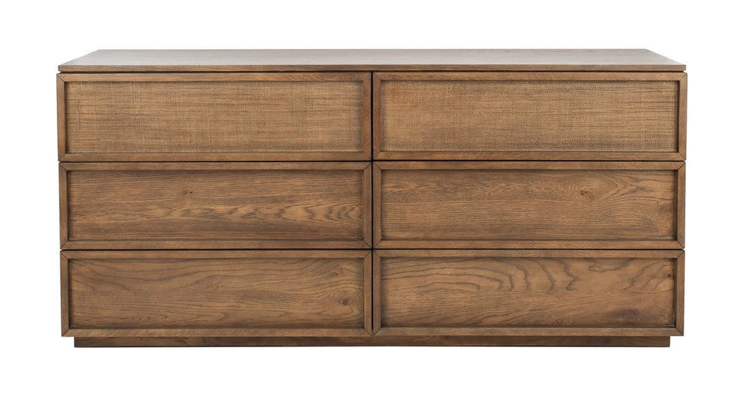 ZEUS 6 DRAWER WOOD DRESSER - Sway Living